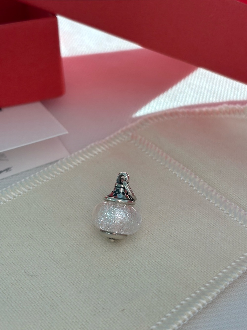 retired James Avery Faith Finial Art Glass Charm